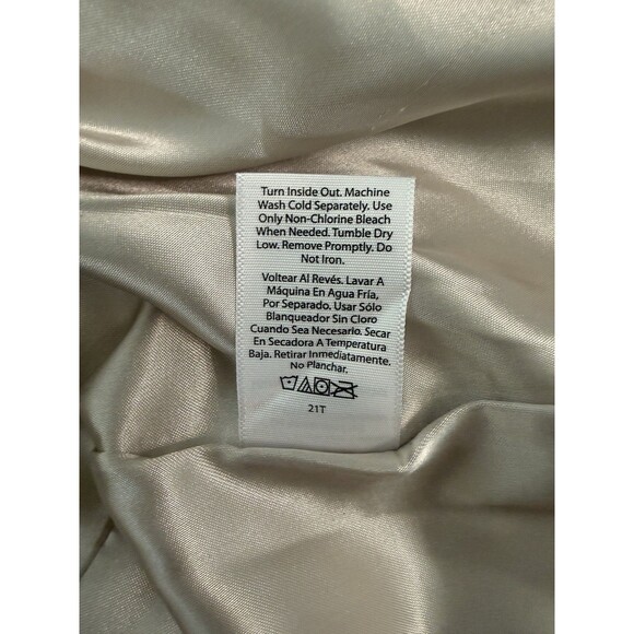 Time And Tru Large Ultra Soft Teddy Faux Fur Trench Coat Beige Cream Mob Wife - Picture 14 of 16